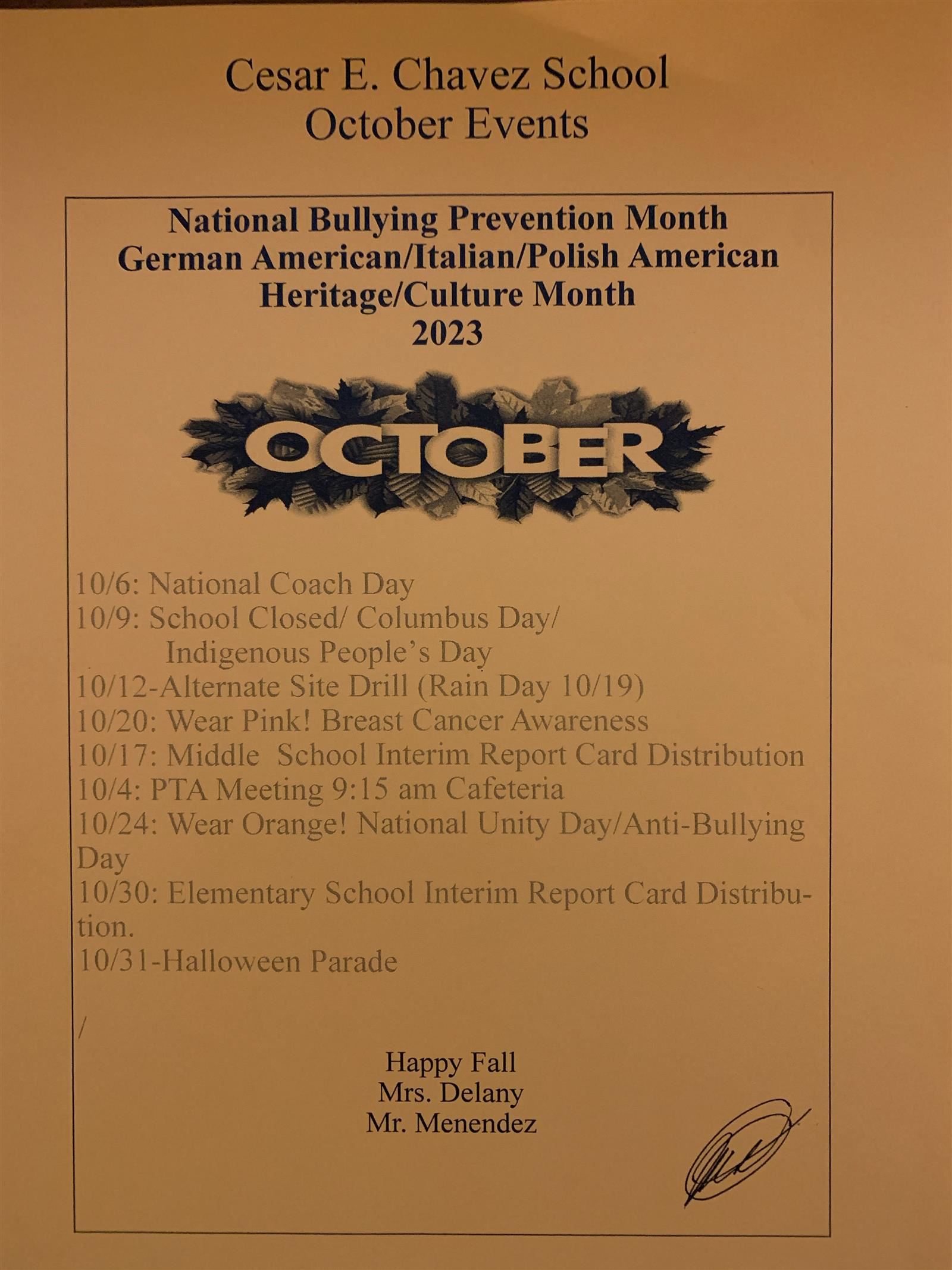 Monthly Events