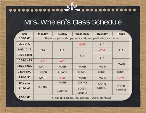 schedule