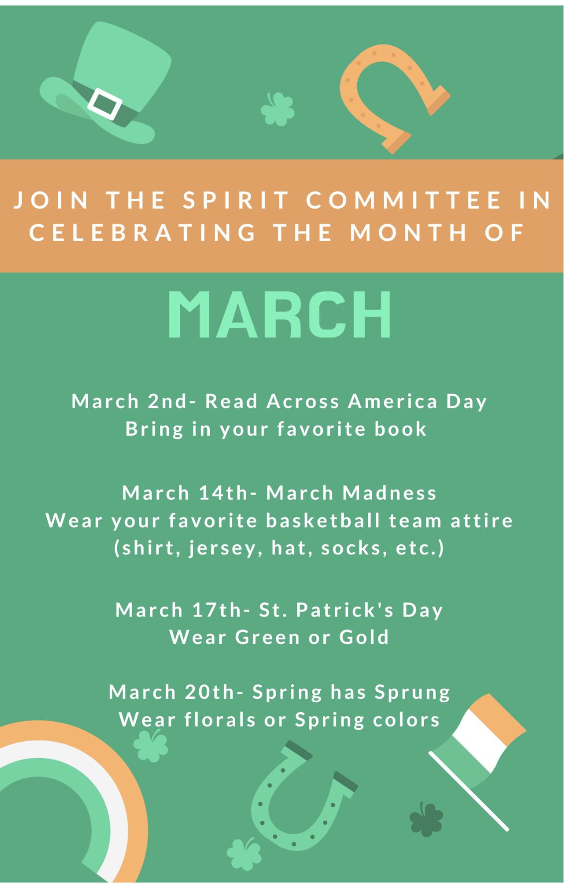 March Spirit Days