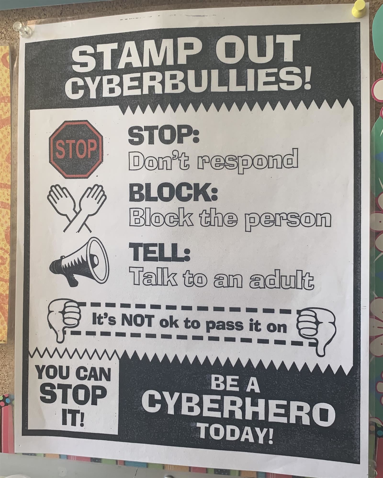 AVOID CYBERBULLIES