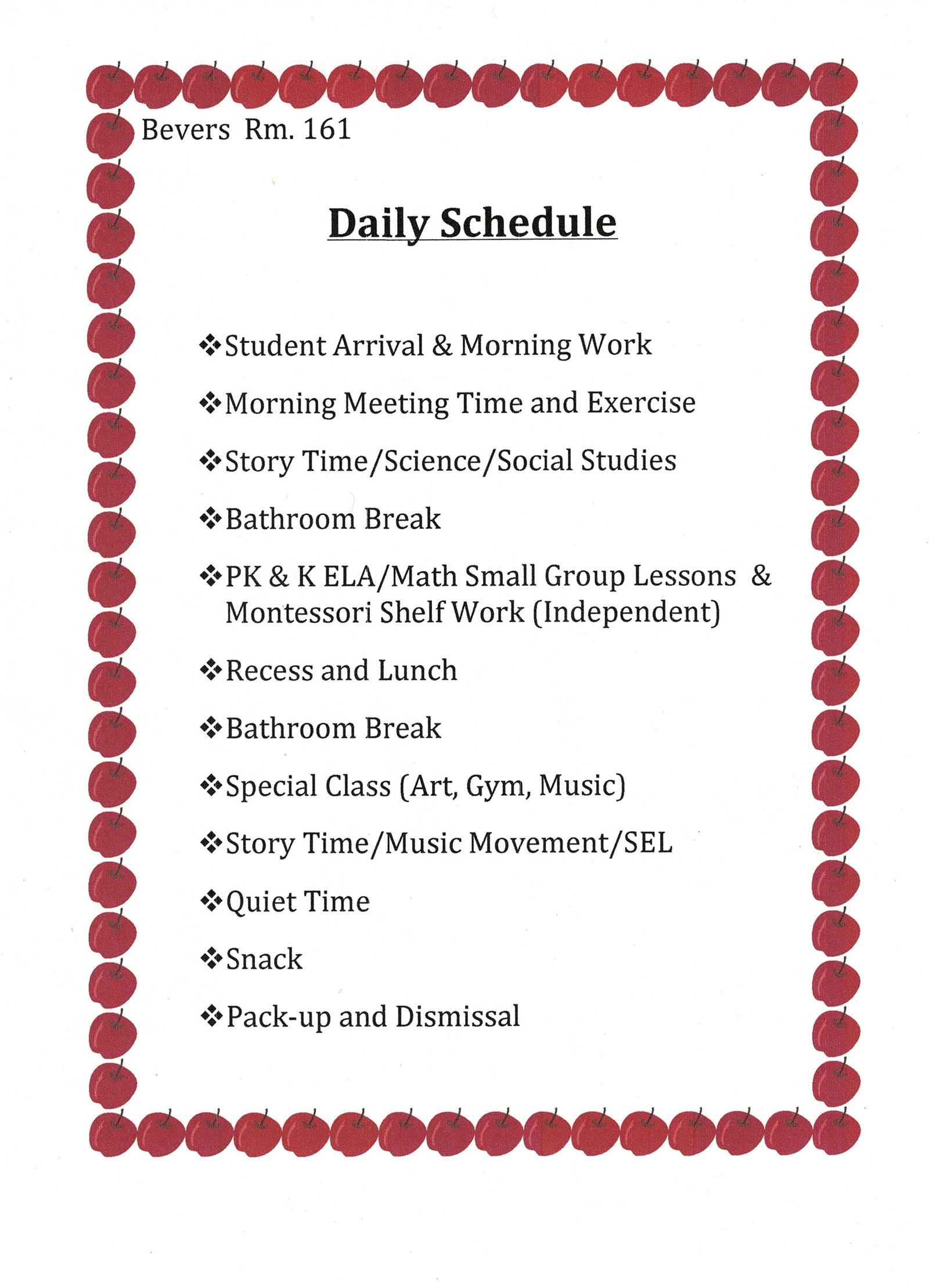 Daily Schedule