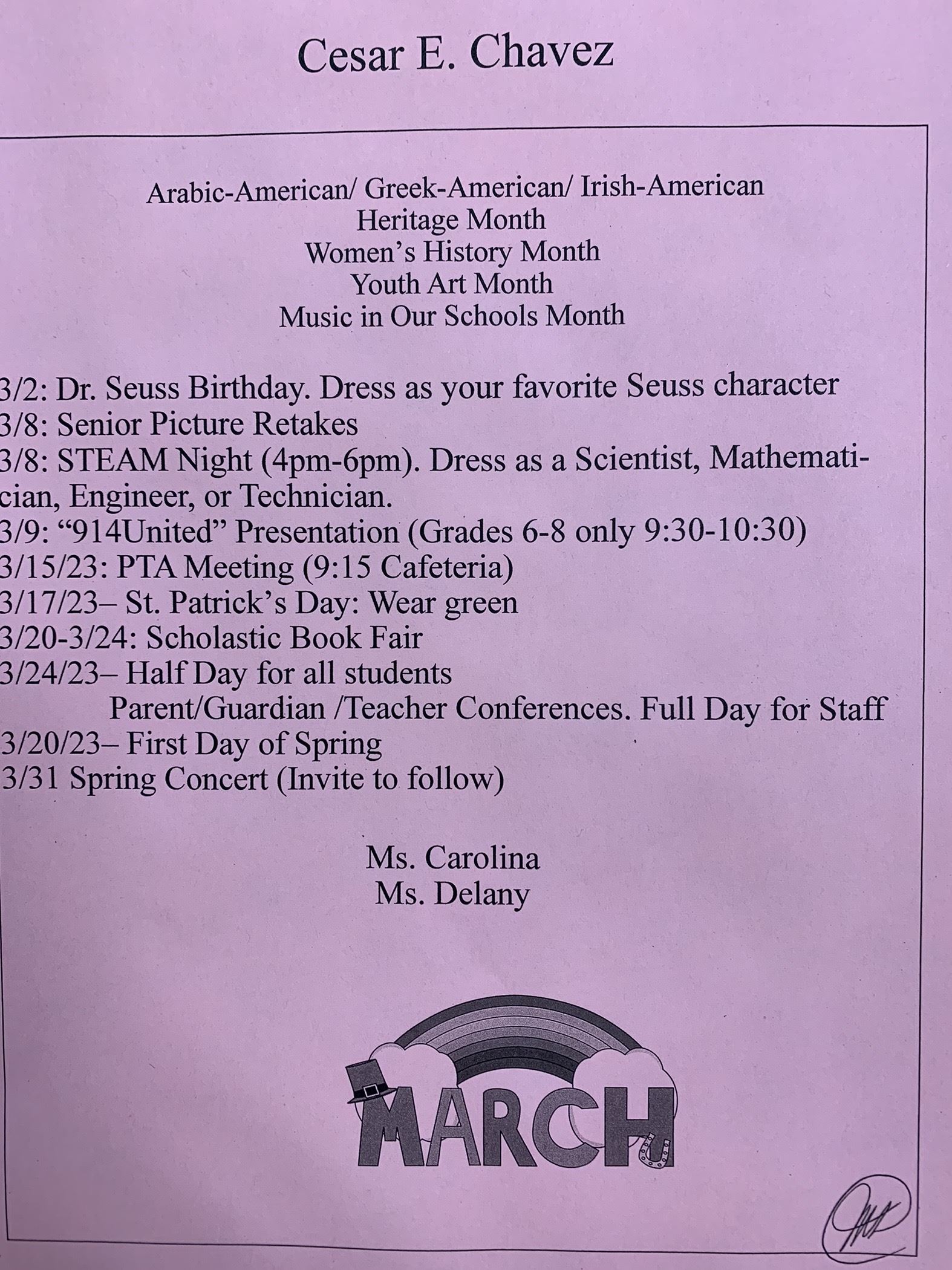 Monthly Events
