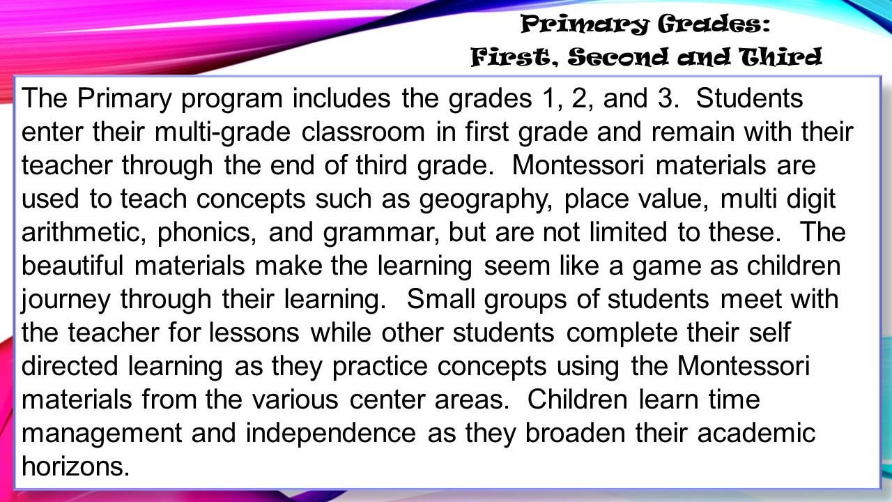 Primary 1 