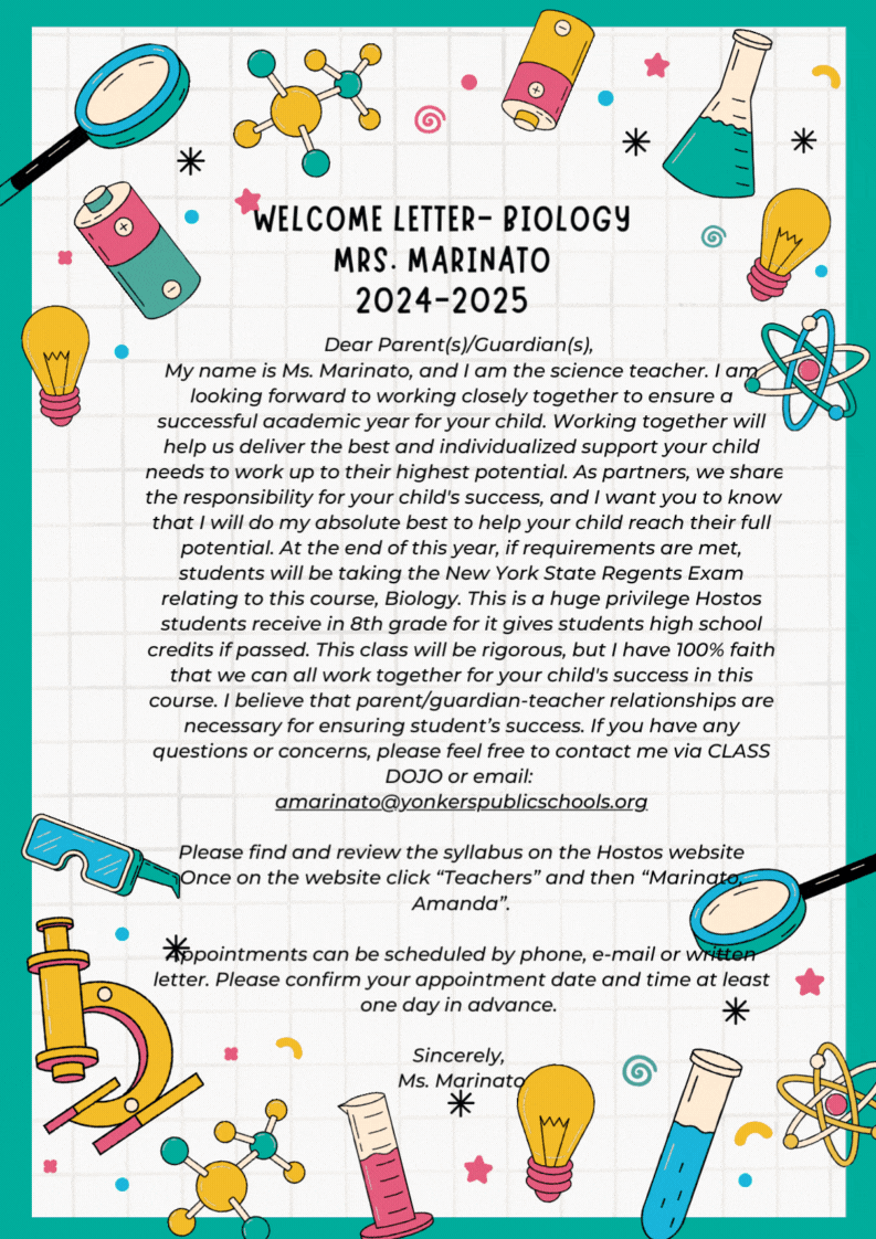 Welcome Letter (8th)