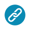 Blue circle link icon 