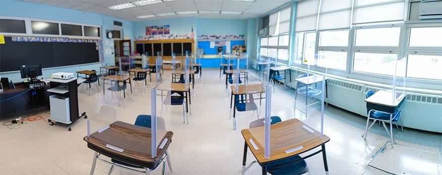 Gibran School Classroom Barrier Setup 