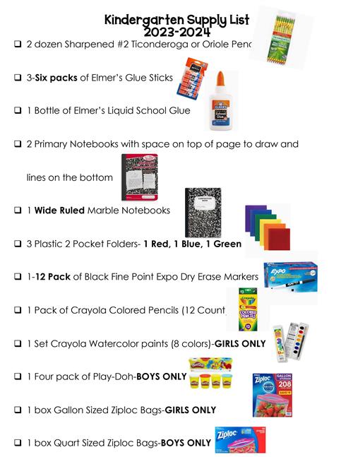 Supply list